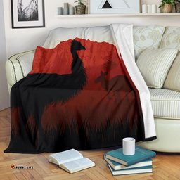 Premium Blanket Australian Nature with Emu and Kangaroo