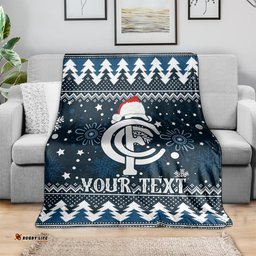 custom carlton blues football blanket christmas vibe 2023
