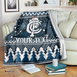 custom carlton blues football blanket christmas vibe 2023