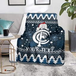 custom carlton blues football blanket christmas vibe 2023