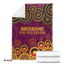 Brisbane Broncos Naidoc Blanket - Custom Broncos For Our Elders Blanket
