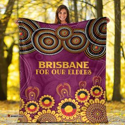 Brisbane Broncos Naidoc Blanket - Custom Broncos For Our Elders Blanket