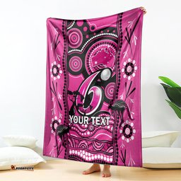 Custom Sydney Sixers Cricket Blanket Happy Australia Day Aboriginal Art