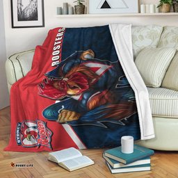 NRL Premium Blanket Roosters Fire Style