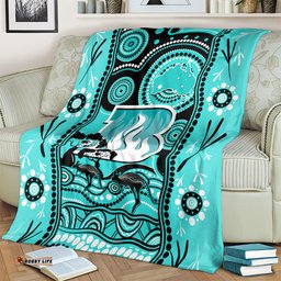 Brisbane Heat Cricket Blanket Happy Australia Day Aboriginal Art