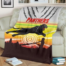 Panthers Premium Blanket Indigenous Setting Sun