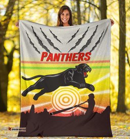 Panthers Premium Blanket Indigenous Setting Sun