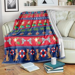 Australia Christmas Blanket Aussie Santa Claus Beach Xmas Vibes