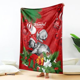 Wombat Lover Blanket Australia Merry Christmas Aboriginal