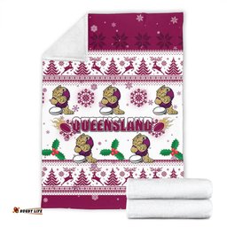 Queensland Christmas Blanket - Queensland Special Ugly Christmas Blanket