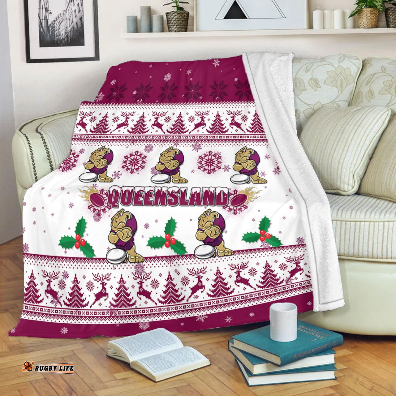 Queensland Christmas Blanket - Queensland Special Ugly Christmas Blanket