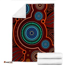 Australia Aboriginal Inspired Blanket Aboriginal style of Indigenous dot art painting