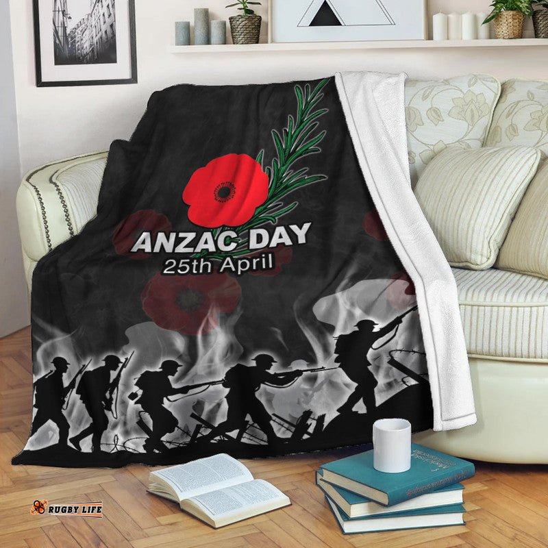 Anzac Day Premium Blanket Rosemary In Heart