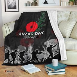 Anzac Day Premium Blanket Rosemary In Heart