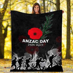 Anzac Day Premium Blanket Rosemary In Heart