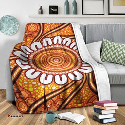 Australia Aboriginal Inspired Blanket - Aboriginal Art Dot Painting