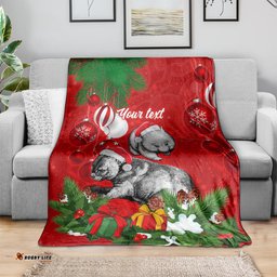 Personalised Wombat Lover Blanket Australia Merry Christmas Aboriginal