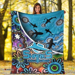 cronulla sutherland premium blanket sharks indigenous aboriginal