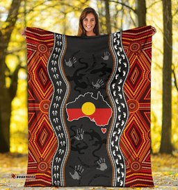 aboriginal premium blanket australia indigenous map