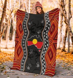 aboriginal premium blanket australia indigenous map