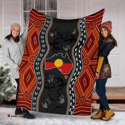 aboriginal premium blanket australia indigenous map