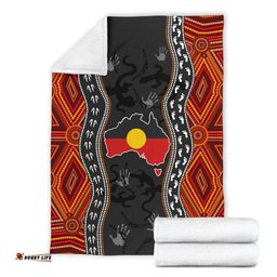 aboriginal premium blanket australia indigenous map
