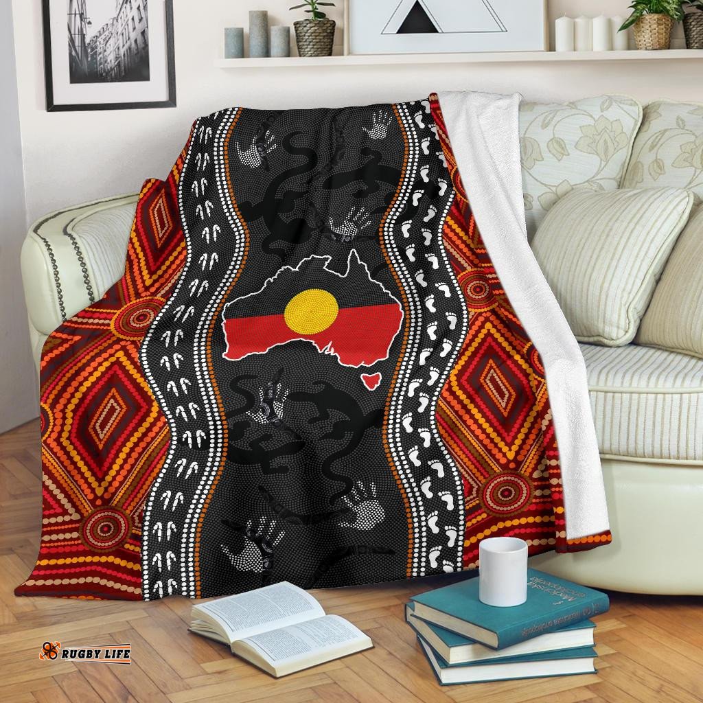 aboriginal premium blanket australia indigenous map