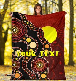 [Custom] Australia Premium Blanket Australia Aboriginal Inspired Life Style  Flag