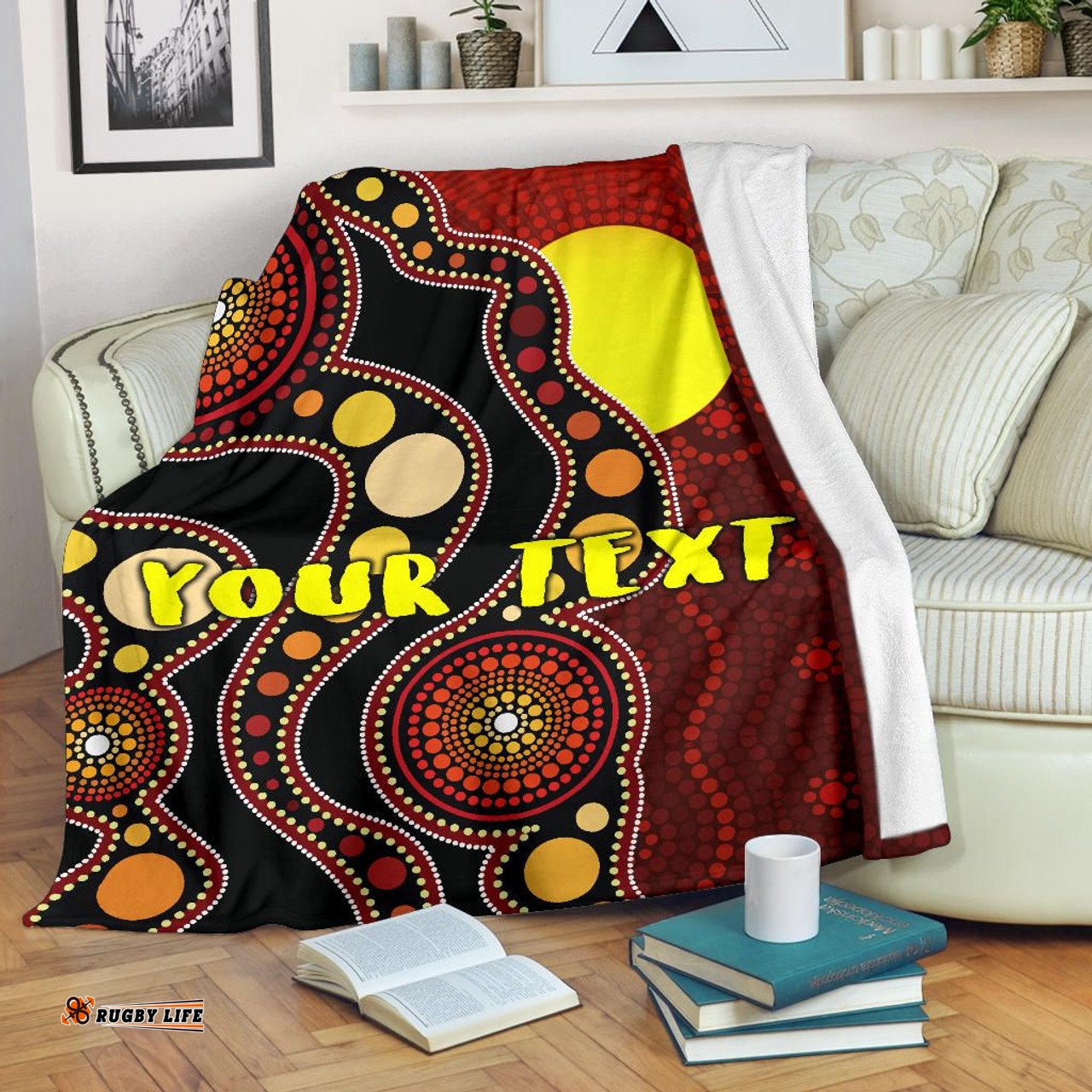 [Custom] Australia Premium Blanket Australia Aboriginal Inspired Life Style  Flag