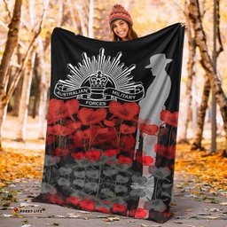 ANZAC Blanket Australia Lest We Forget Soldier