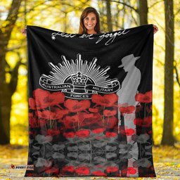 ANZAC Blanket Australia Lest We Forget Soldier