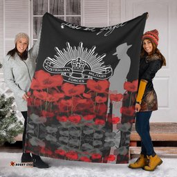 ANZAC Blanket Australia Lest We Forget Soldier