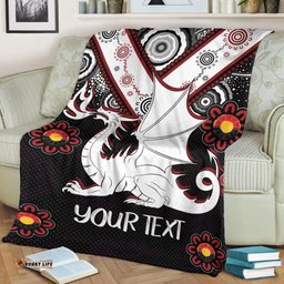 Australia Illawarra and St George Naidoc Blanket Custom For Our Elders Boomerangs Blanket