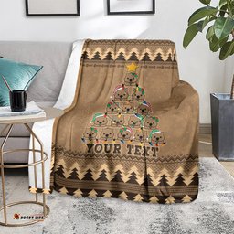 Personalised Wombat Christmas Tree Blanket Australia Merry Xmas Simple Style