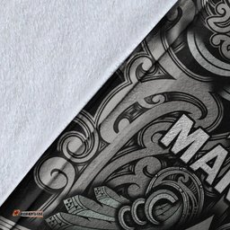 MANNIX New Zealand Silver Fern Rugby Premium Blanket All Black NZ Maori Pattern