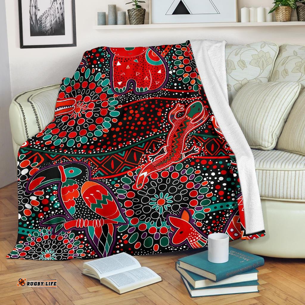 Blankets Aboriginal Animal and Dot Acrylic Paint