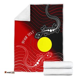 Custom Aboriginal Premium Blanket Two Indigenous Lizard