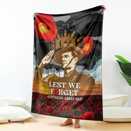 Australia ANZAC Day Blanket Lest We Forget Australian Army Corps