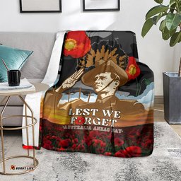 Australia ANZAC Day Blanket Lest We Forget Australian Army Corps