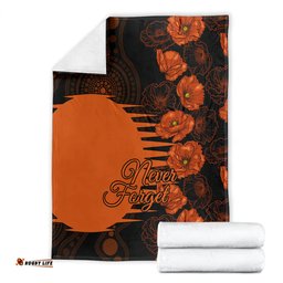 Scorchers Cricket Never Forget Custom Blanket ANZAC Day with Poppy Aboriginal
