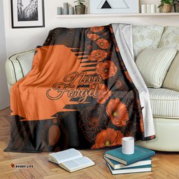 Scorchers Cricket Never Forget Custom Blanket ANZAC Day with Poppy Aboriginal