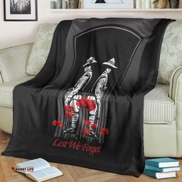 ANZAC Remembrance Day Lest We Forget Premium Blanket