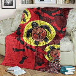 Aboriginal Blanket Aboriginal Turtle With Foot Indigenous