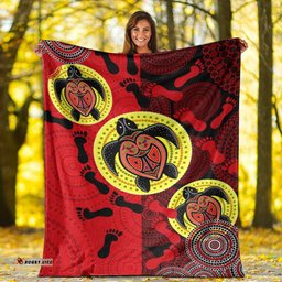 Aboriginal Blanket Aboriginal Turtle With Foot Indigenous