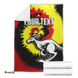 Custom Personalised Australia Aboriginal Premium Blanket Colorful Tie Dye