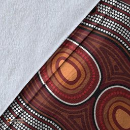 Australia Aboriginal Premium Blanket Indigenous Symbol Dot Painting Art Ver 6