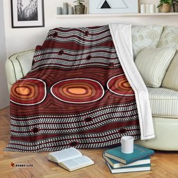 Australia Aboriginal Premium Blanket Indigenous Symbol Dot Painting Art Ver 6