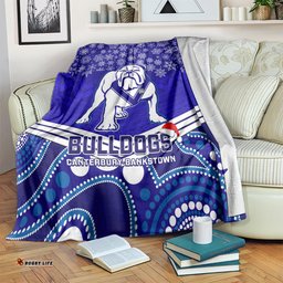 custom bulldogs rugby christmas blanket merry xmas 2023 mix aboriginal art