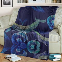Aboriginal Blanket Australia Deep Sea Blue Whale