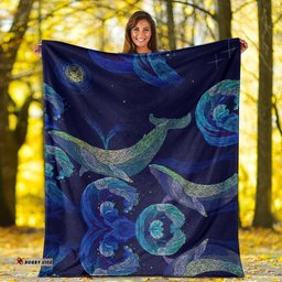 Aboriginal Blanket Australia Deep Sea Blue Whale